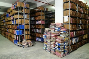 warehouse full of paper