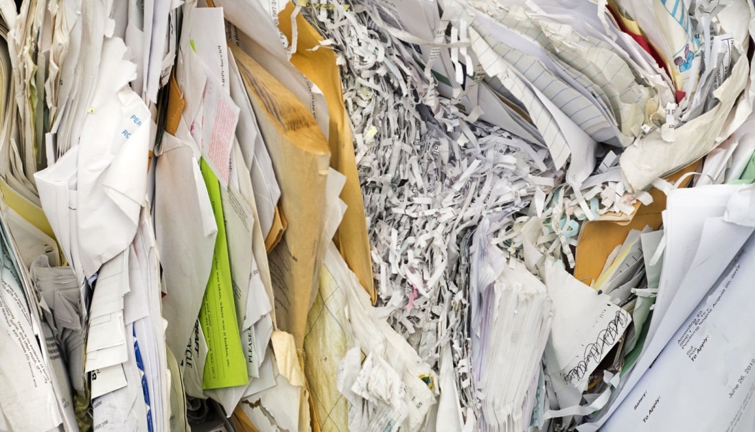 paper textures piled ready to recycle